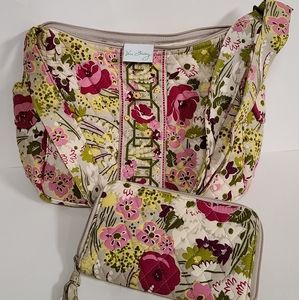 Vera Bradley Make Me Blush Shoulder Bag & Wallet